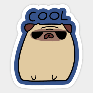 Cool Pug Sticker